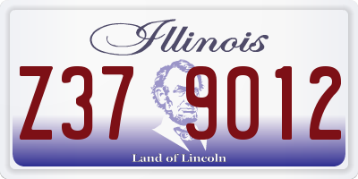 IL license plate Z379012