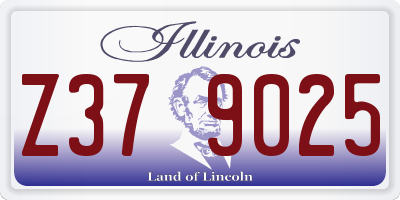 IL license plate Z379025