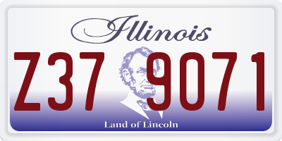 IL license plate Z379071