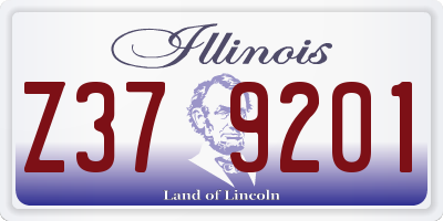 IL license plate Z379201