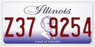 IL license plate Z379254
