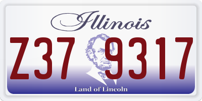 IL license plate Z379317