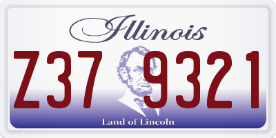 IL license plate Z379321