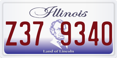 IL license plate Z379340