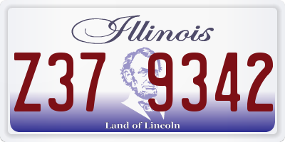 IL license plate Z379342