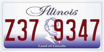 IL license plate Z379347