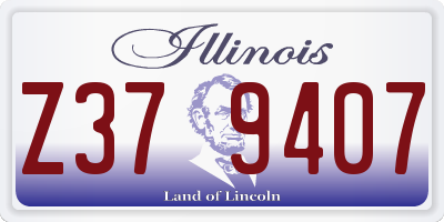 IL license plate Z379407