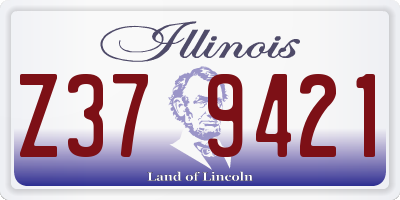 IL license plate Z379421