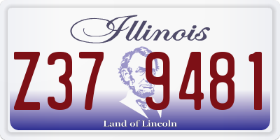 IL license plate Z379481