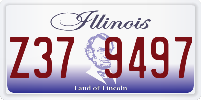 IL license plate Z379497