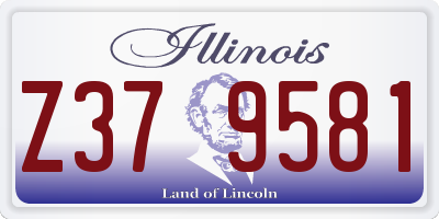 IL license plate Z379581