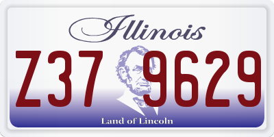 IL license plate Z379629