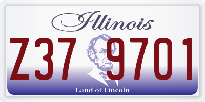 IL license plate Z379701