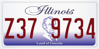 IL license plate Z379734