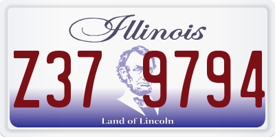 IL license plate Z379794