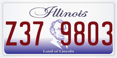 IL license plate Z379803