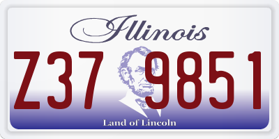 IL license plate Z379851