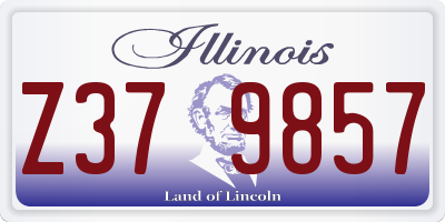 IL license plate Z379857
