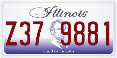 IL license plate Z379881