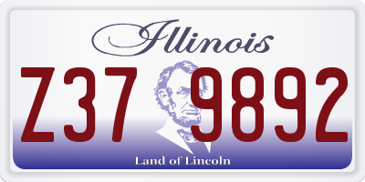 IL license plate Z379892
