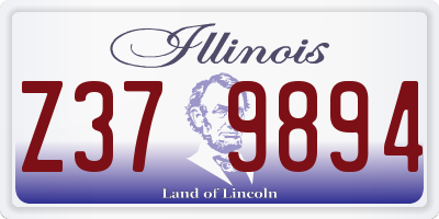 IL license plate Z379894