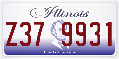 IL license plate Z379931