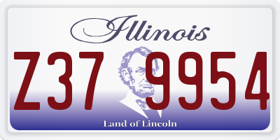 IL license plate Z379954