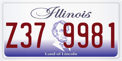 IL license plate Z379981