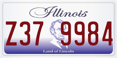 IL license plate Z379984