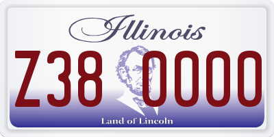 IL license plate Z380000