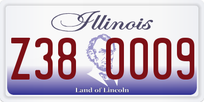IL license plate Z380009