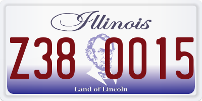 IL license plate Z380015