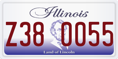 IL license plate Z380055