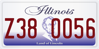 IL license plate Z380056