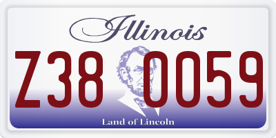 IL license plate Z380059