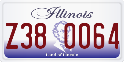 IL license plate Z380064
