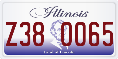 IL license plate Z380065