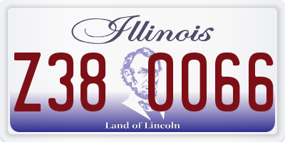 IL license plate Z380066