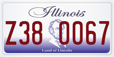 IL license plate Z380067
