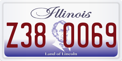 IL license plate Z380069