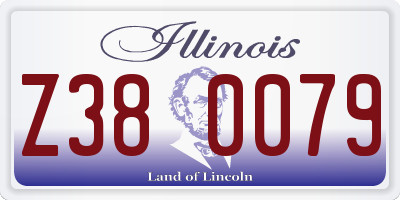IL license plate Z380079