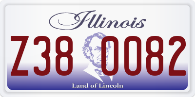 IL license plate Z380082