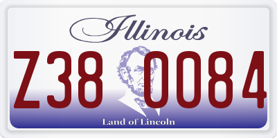 IL license plate Z380084