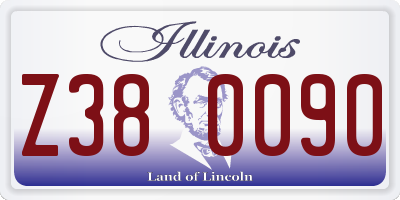 IL license plate Z380090