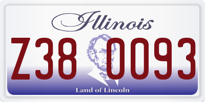 IL license plate Z380093