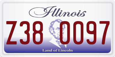IL license plate Z380097