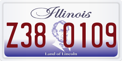 IL license plate Z380109