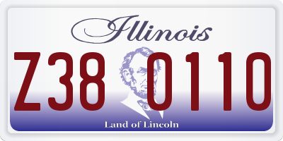 IL license plate Z380110