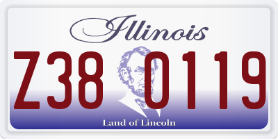IL license plate Z380119
