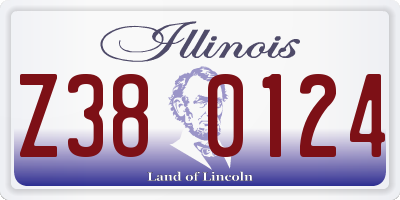 IL license plate Z380124